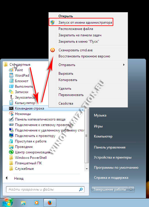 Запуск командной строки от администратора Запуск командной строки от администратора