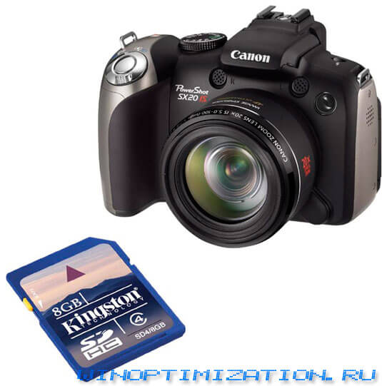 С помощью фотокамеры Canon можно восстановить SD-накопитель