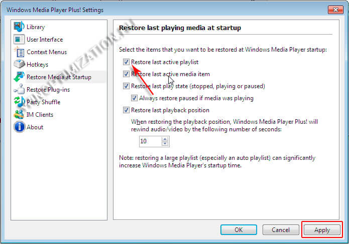 Restore last active playlist Restore last active playlist