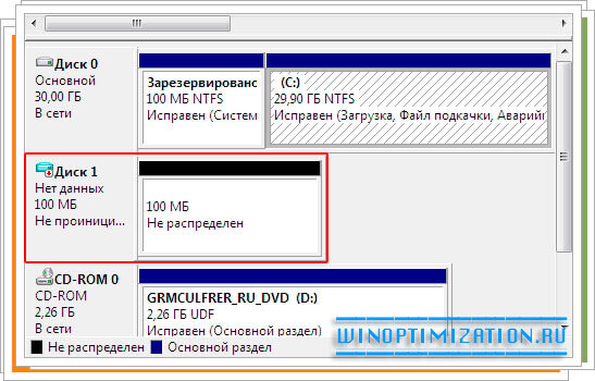 Созданный виртуальный жесткий диск Созданный виртуальный жесткий диск
